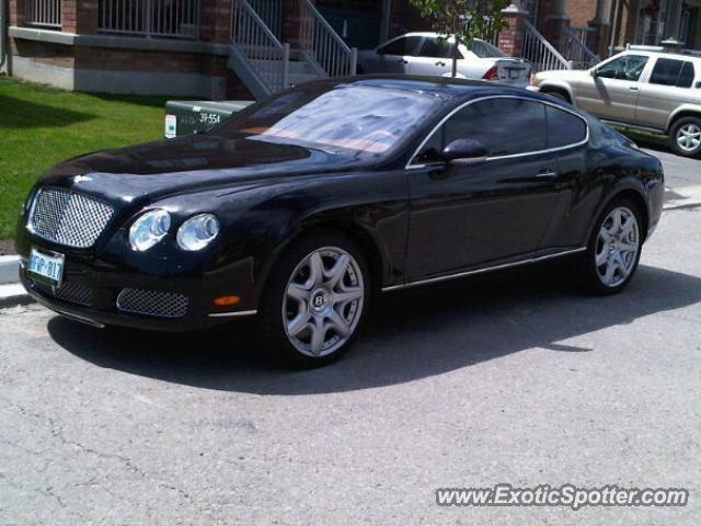 Bentley Continental spotted in Toronto, Ontario, Canada