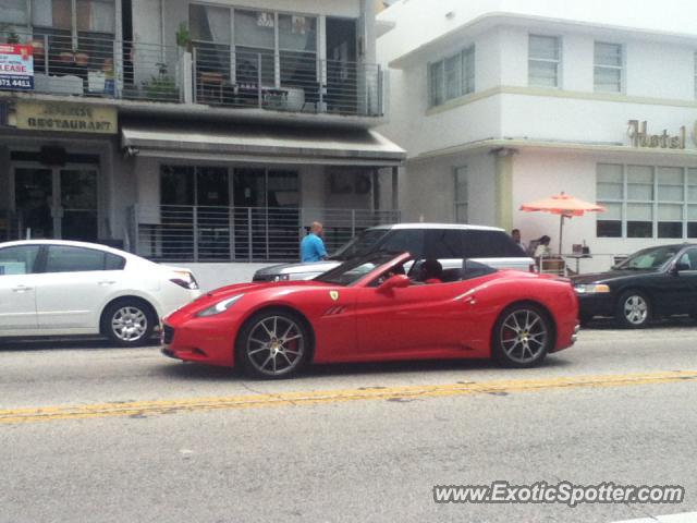 Ferrari California spotted in Miami, Florida