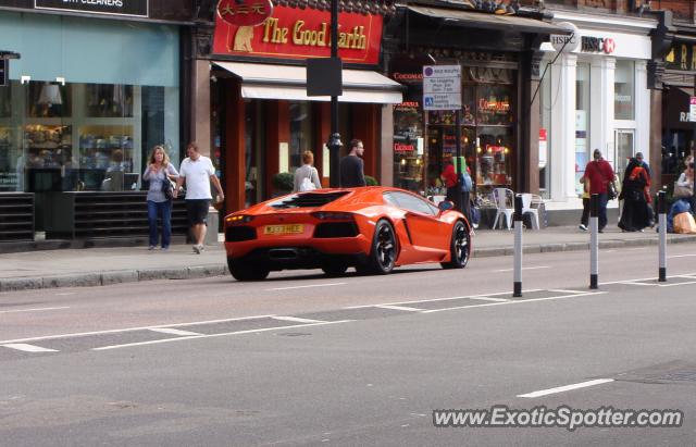 Lamborghini Aventador spotted in London, United Kingdom