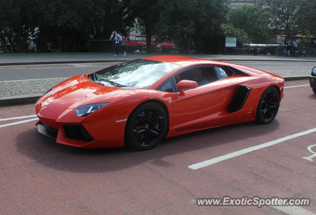 Lamborghini Aventador spotted in London, United Kingdom