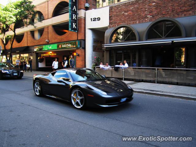 Ferrari 458 Italia spotted in Toronto, Canada