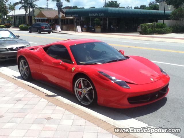 Ferrari 458 Italia spotted in Boca Raton, Florida