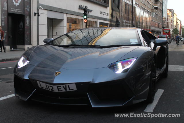 Lamborghini Aventador spotted in London, United Kingdom