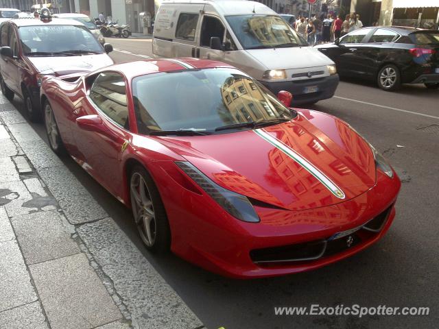 Ferrari 458 Italia spotted in Milano, Italy