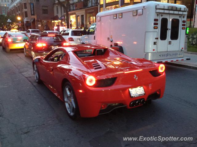 Ferrari 458 Italia spotted in Toronto, Ontario, Canada