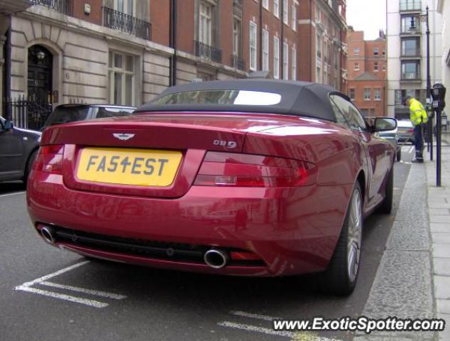 Aston Martin DB9 spotted in Londen, Belgium