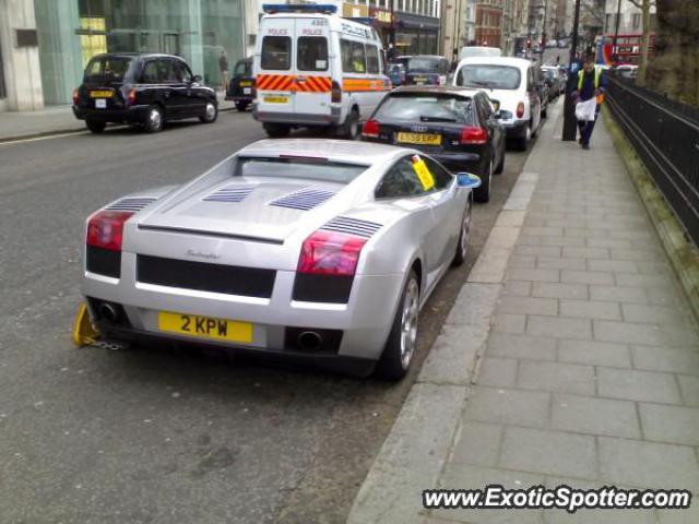 Lamborghini Gallardo spotted in London, United Kingdom