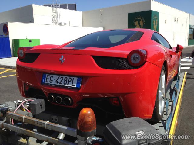 Ferrari 458 Italia spotted in Near Vidreres, Spain