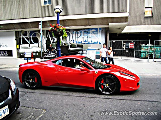 Ferrari 458 Italia spotted in Toronto, Canada