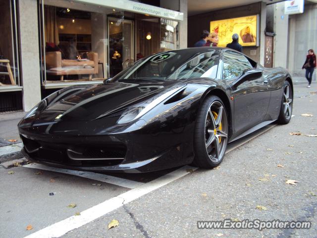 Ferrari 458 Italia spotted in Zurich, Switzerland