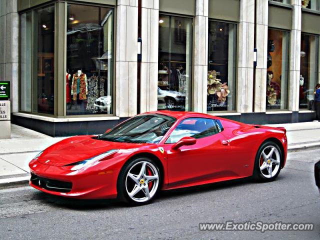 Ferrari 458 Italia spotted in Toronto, Canada