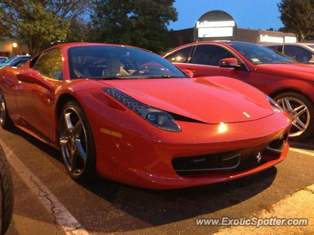 Ferrari 458 Italia spotted in Raleigh, North Carolina