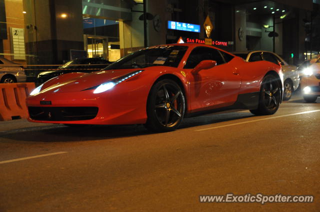 Ferrari 458 Italia spotted in KLCC Twin Tower, Malaysia