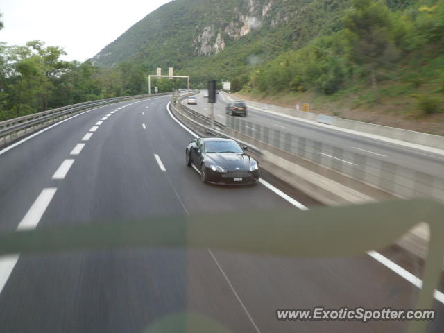 Aston Martin Vantage spotted in Highway, Italy