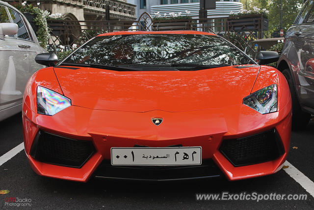 Lamborghini Aventador spotted in London, United Kingdom