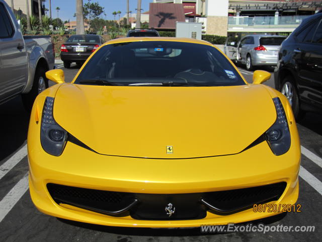 Ferrari 458 Italia spotted in Del Mar, California