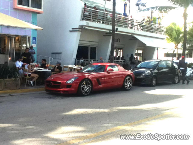 Mercedes SLS AMG spotted in Miami Beach, Florida