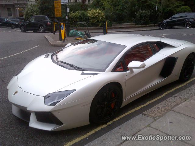 Lamborghini Aventador spotted in London, United Kingdom