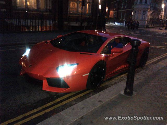 Lamborghini Aventador spotted in London, United Kingdom