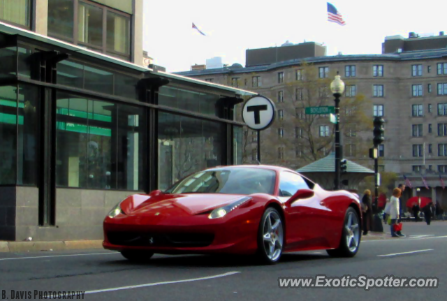 Ferrari 458 Italia spotted in Boston, Massachusetts