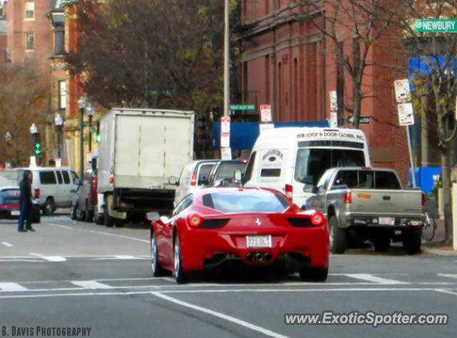 Ferrari 458 Italia spotted in Boston, Massachusetts