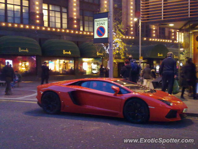 Lamborghini Aventador spotted in London, United Kingdom