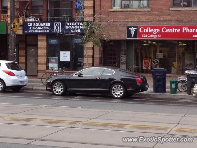 Bentley Continental spotted in Toronto, Ontario, Canada