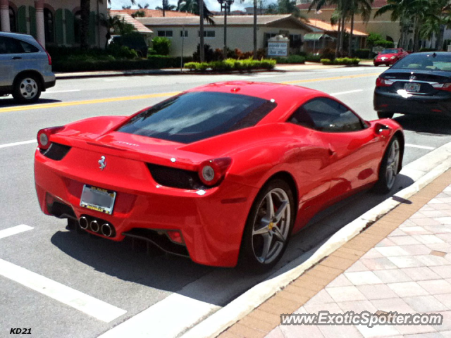 Ferrari 458 Italia spotted in Boca Raton, Florida