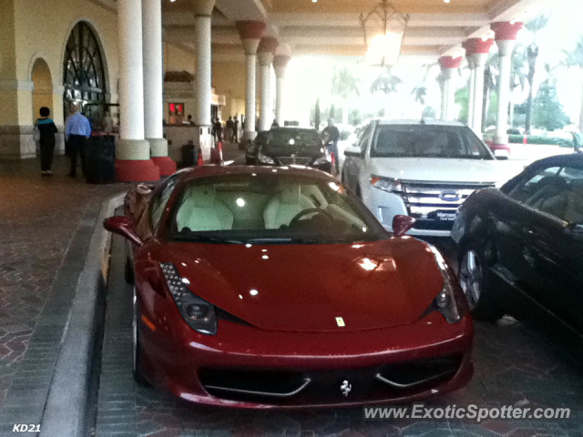 Ferrari 458 Italia spotted in Boca Raton, Florida