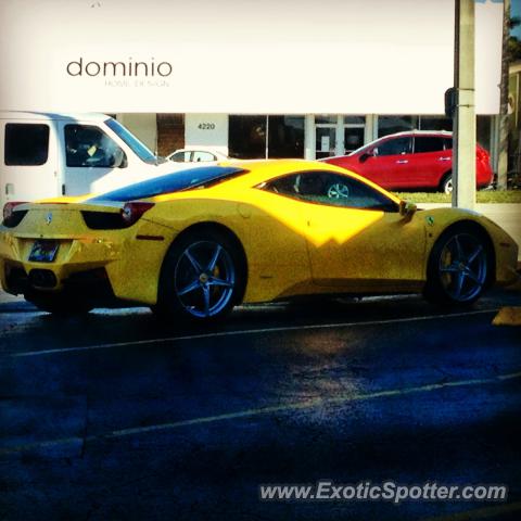 Ferrari 458 Italia spotted in Ft. Lauderdale, Florida