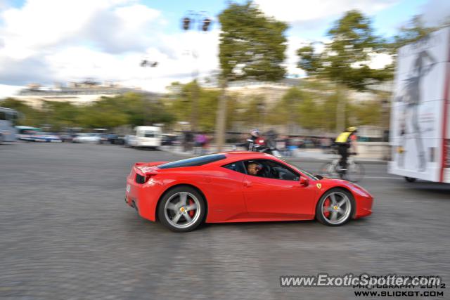 Ferrari 458 Italia spotted in Paris, France