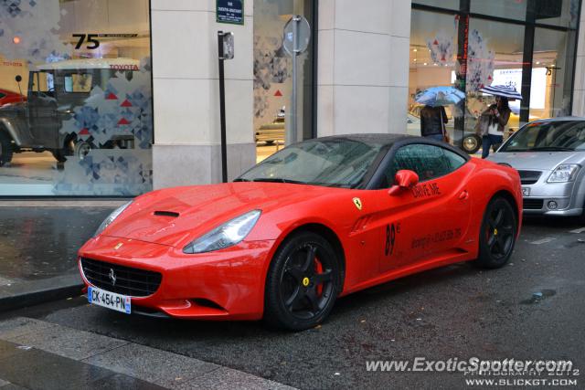 Ferrari California spotted in Paris, France