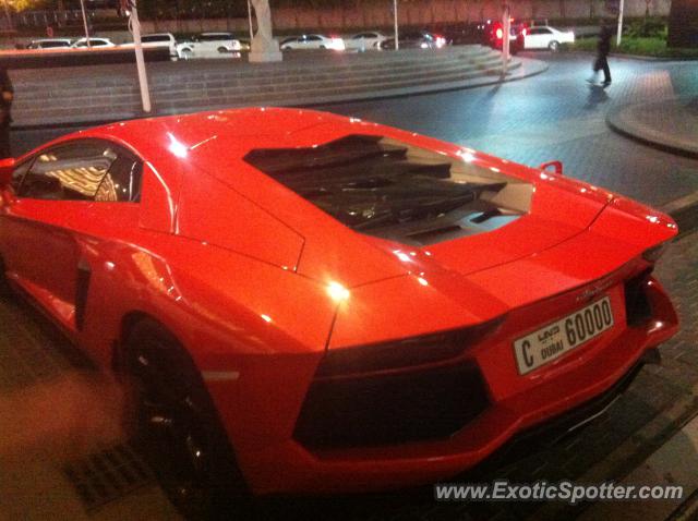 Lamborghini Aventador spotted in Dubai, United Arab Emirates