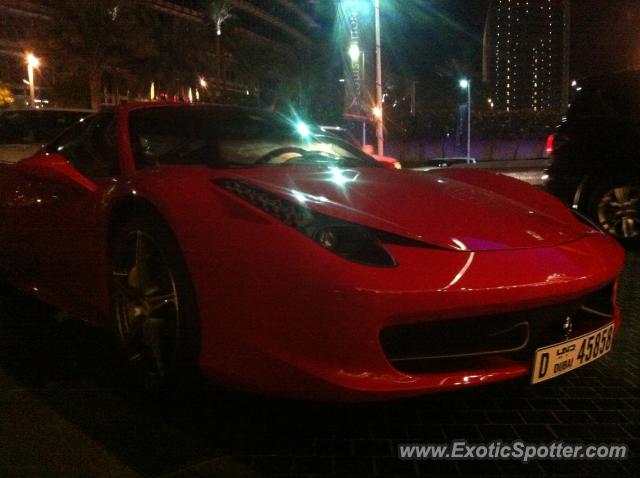 Ferrari 458 Italia spotted in Dubai, United Arab Emirates