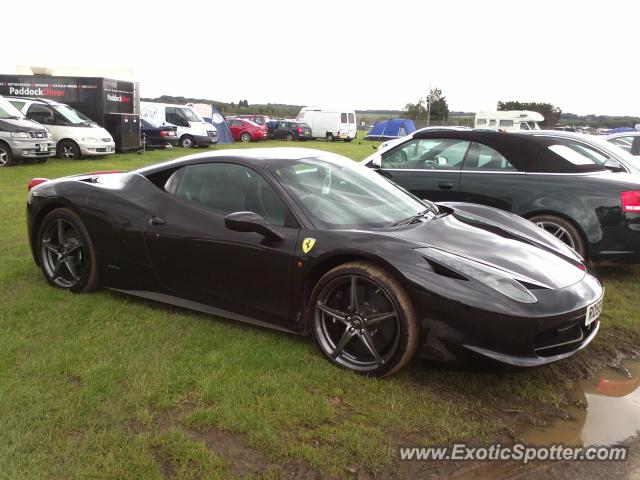 Ferrari 458 Italia spotted in Brands Hatch, United Kingdom