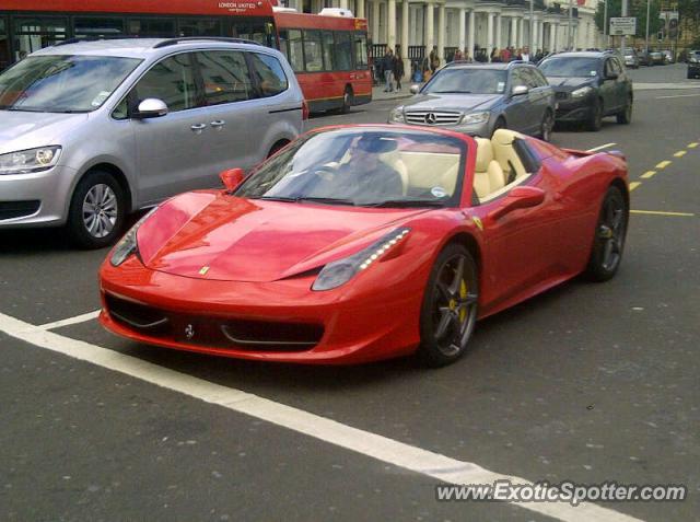 Ferrari 458 Italia spotted in London, United Kingdom