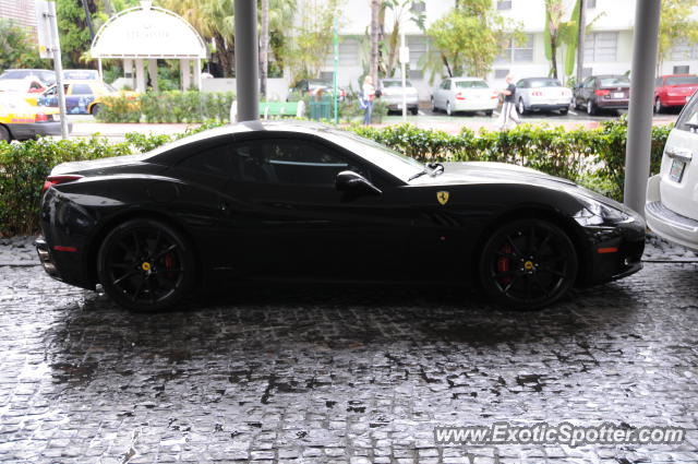 Ferrari California spotted in Miami Beach, Florida