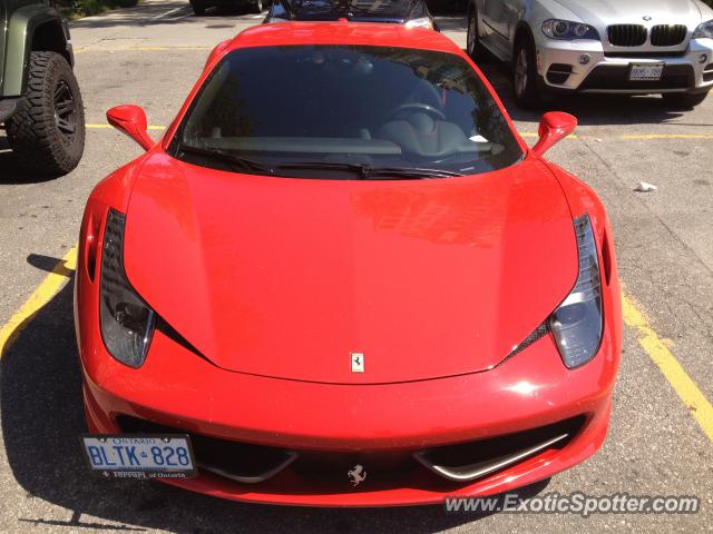 Ferrari 458 Italia spotted in Toronto, Canada