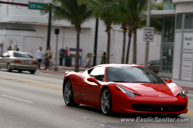 Ferrari 458 Italia spotted in Miami, Florida