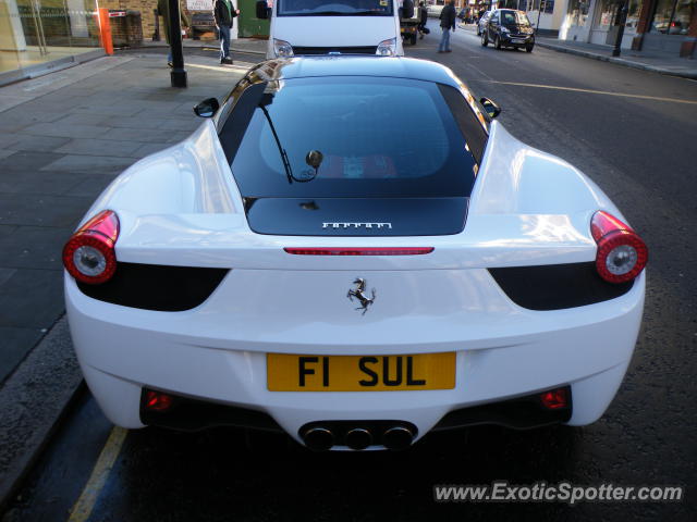 Ferrari 458 Italia spotted in London, United Kingdom