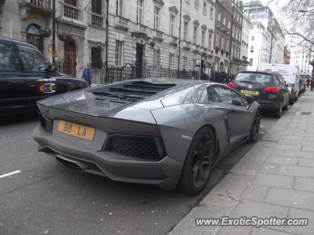 Lamborghini Aventador spotted in London, United Kingdom