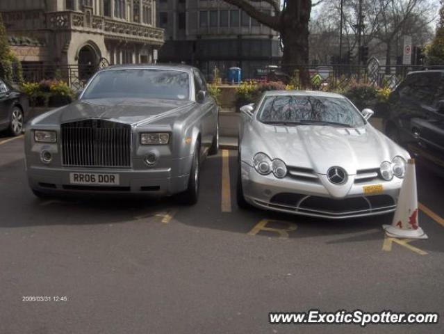 Mercedes SLR spotted in London, United Kingdom