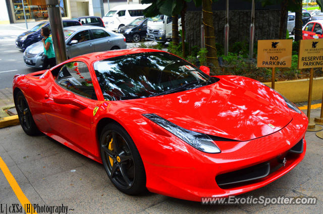 Ferrari 458 Italia spotted in Bukit Bintang, Malaysia