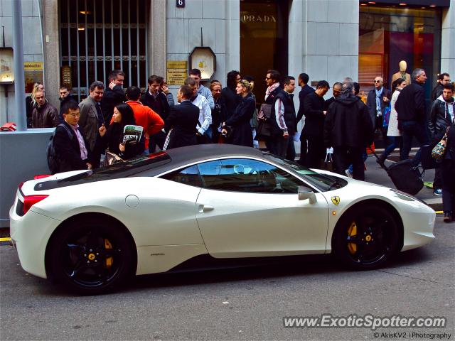 Ferrari 458 Italia spotted in Milan, Italy