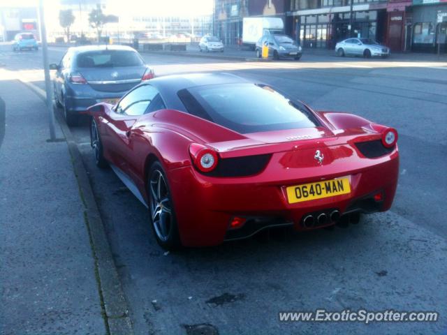 Ferrari 458 Italia spotted in Douglas, United Kingdom