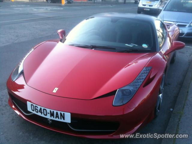 Ferrari 458 Italia spotted in Douglas, United Kingdom