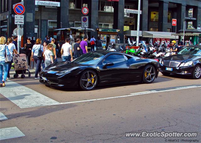 Ferrari 458 Italia spotted in Milan, Italy