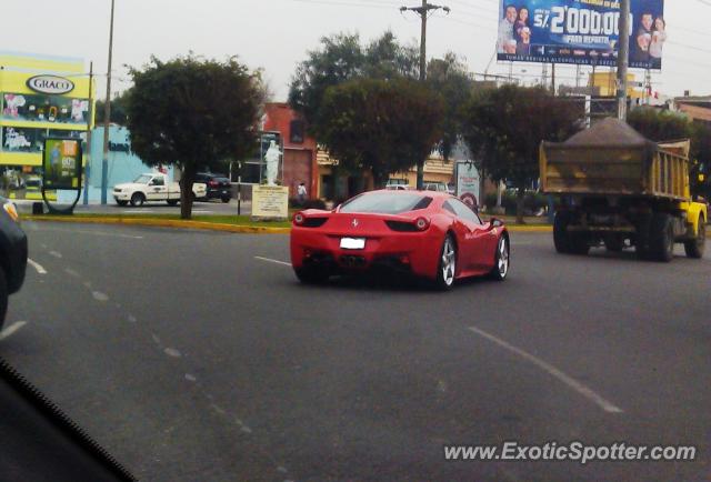 Ferrari 458 Italia spotted in Lima, Peru