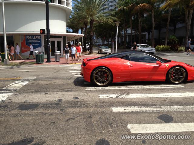 Ferrari 458 Italia spotted in South Beach, Florida