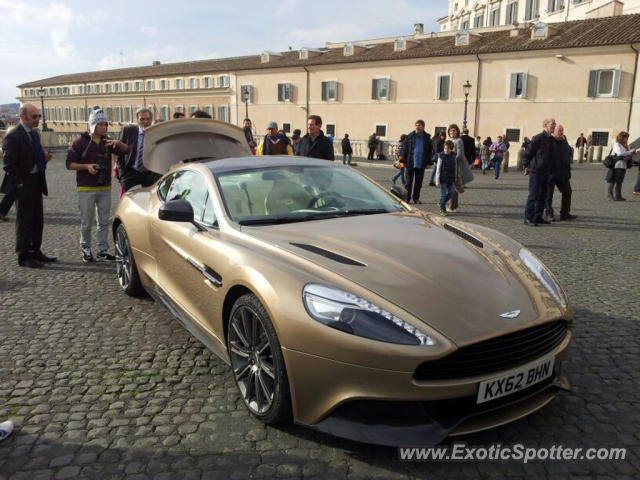 Aston Martin Vanquish spotted in Roma, Italy